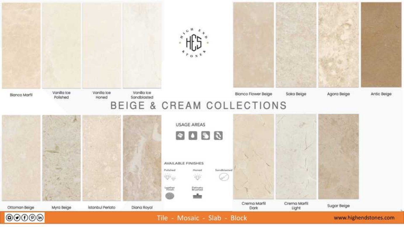 Stone-look large-format porcelain selections
