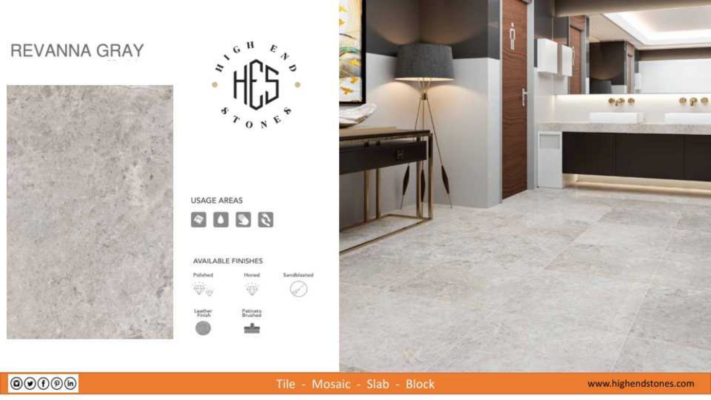 Neviana Grey porcelain slab