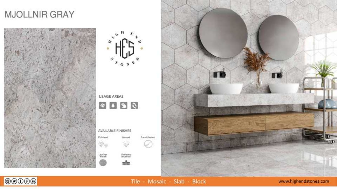 Molum Grey large-format porcelain