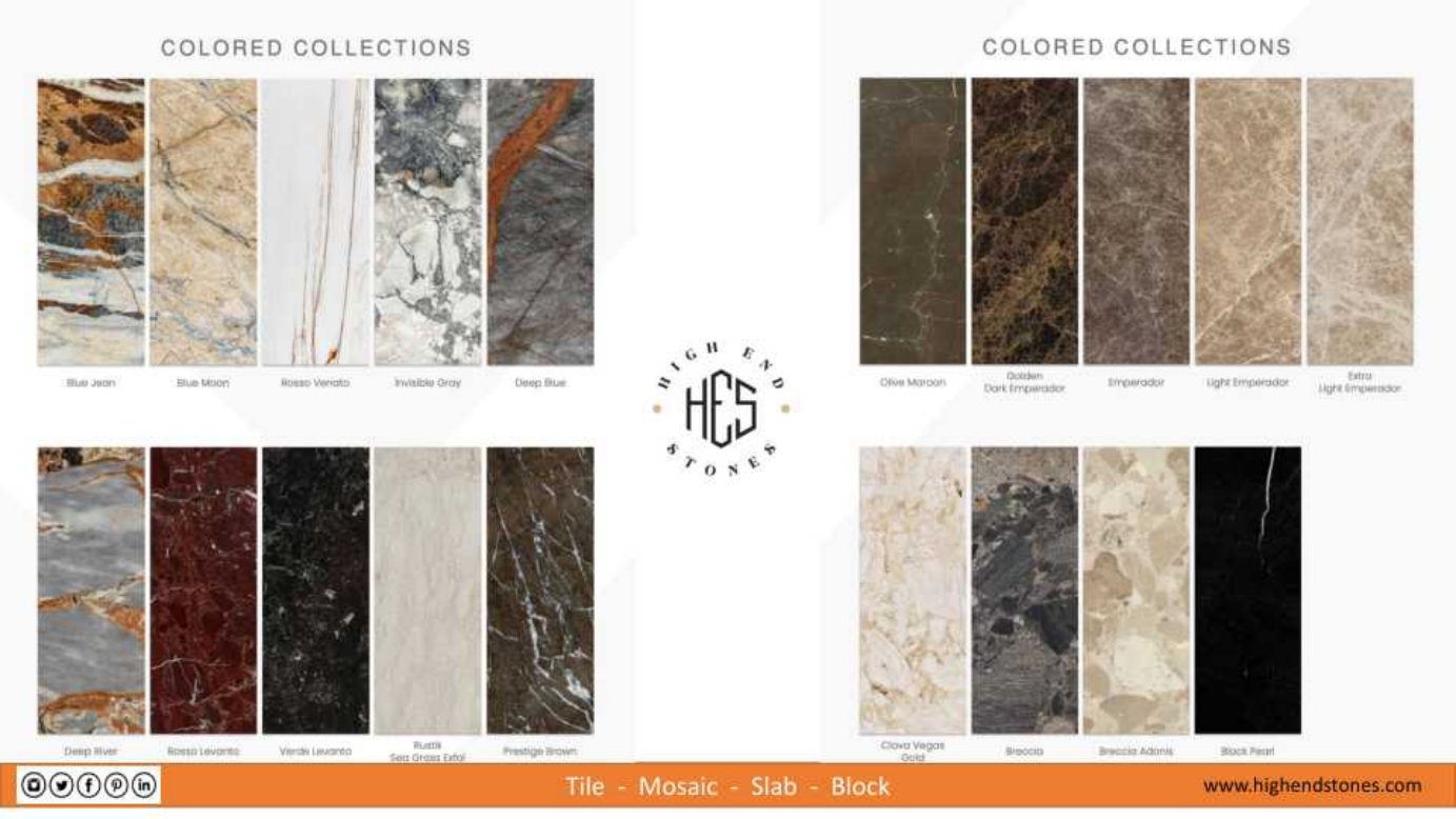 Jador and Turkish stone-look porcelain options
