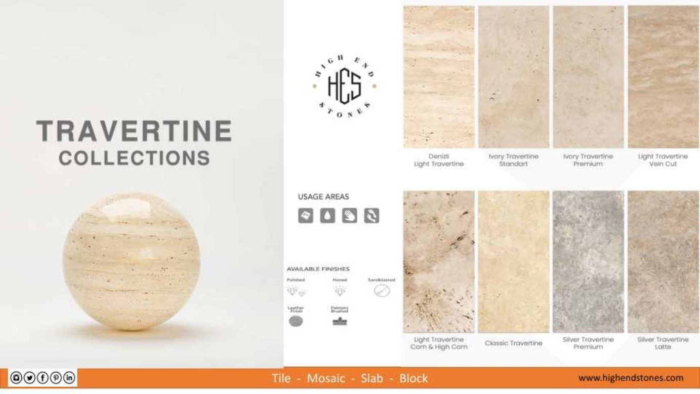 Travertine collection overview
