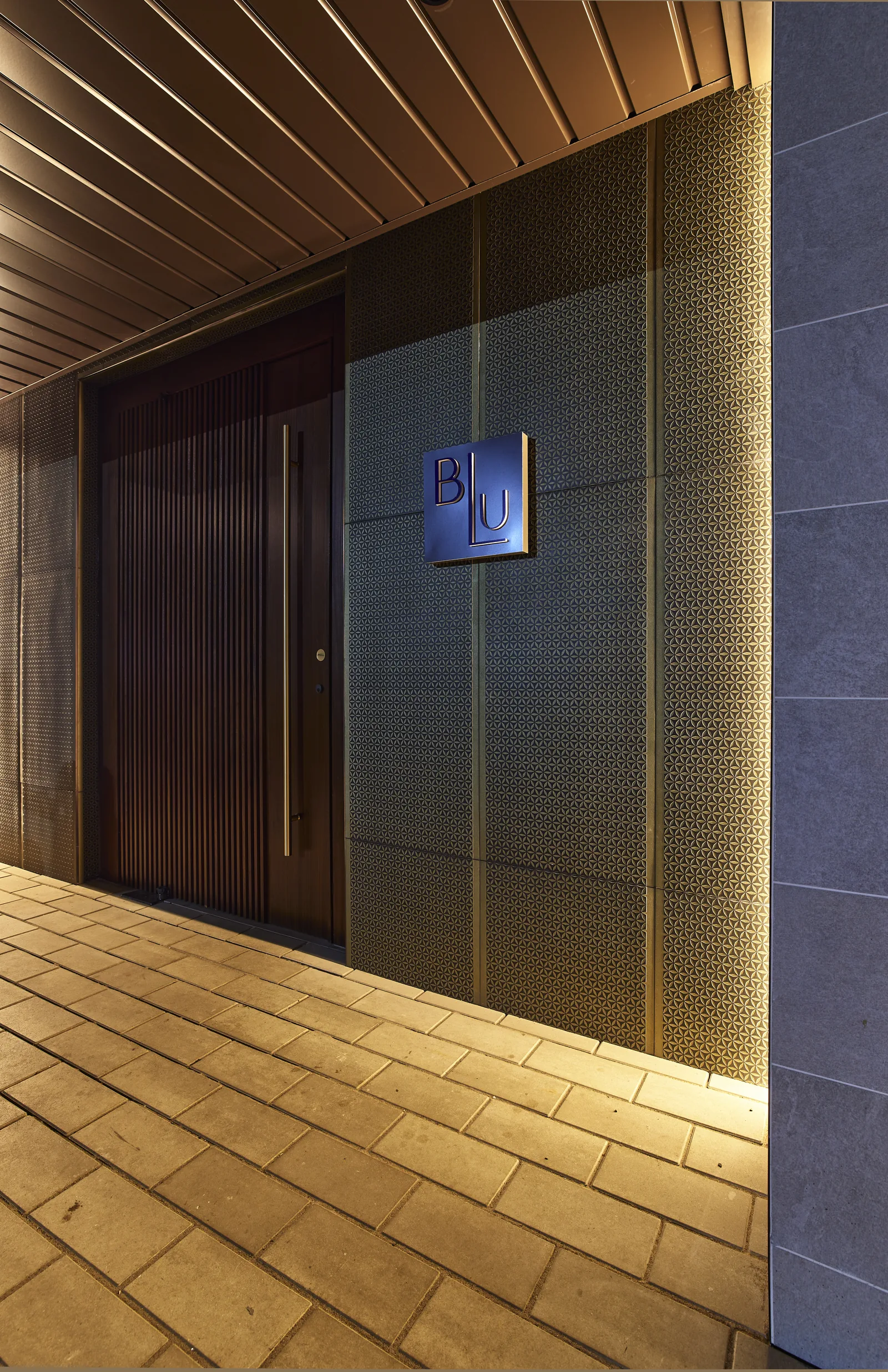 BLU Livingston exterior entry tile detail