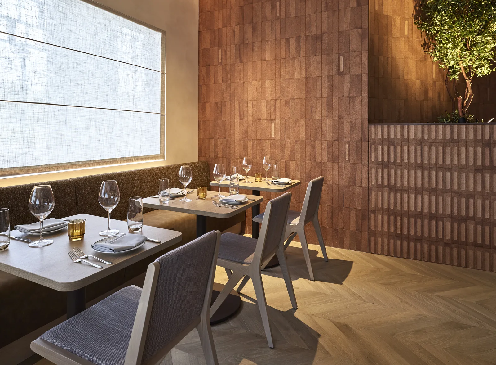 BLU Livingston feature wall and floor tile installation